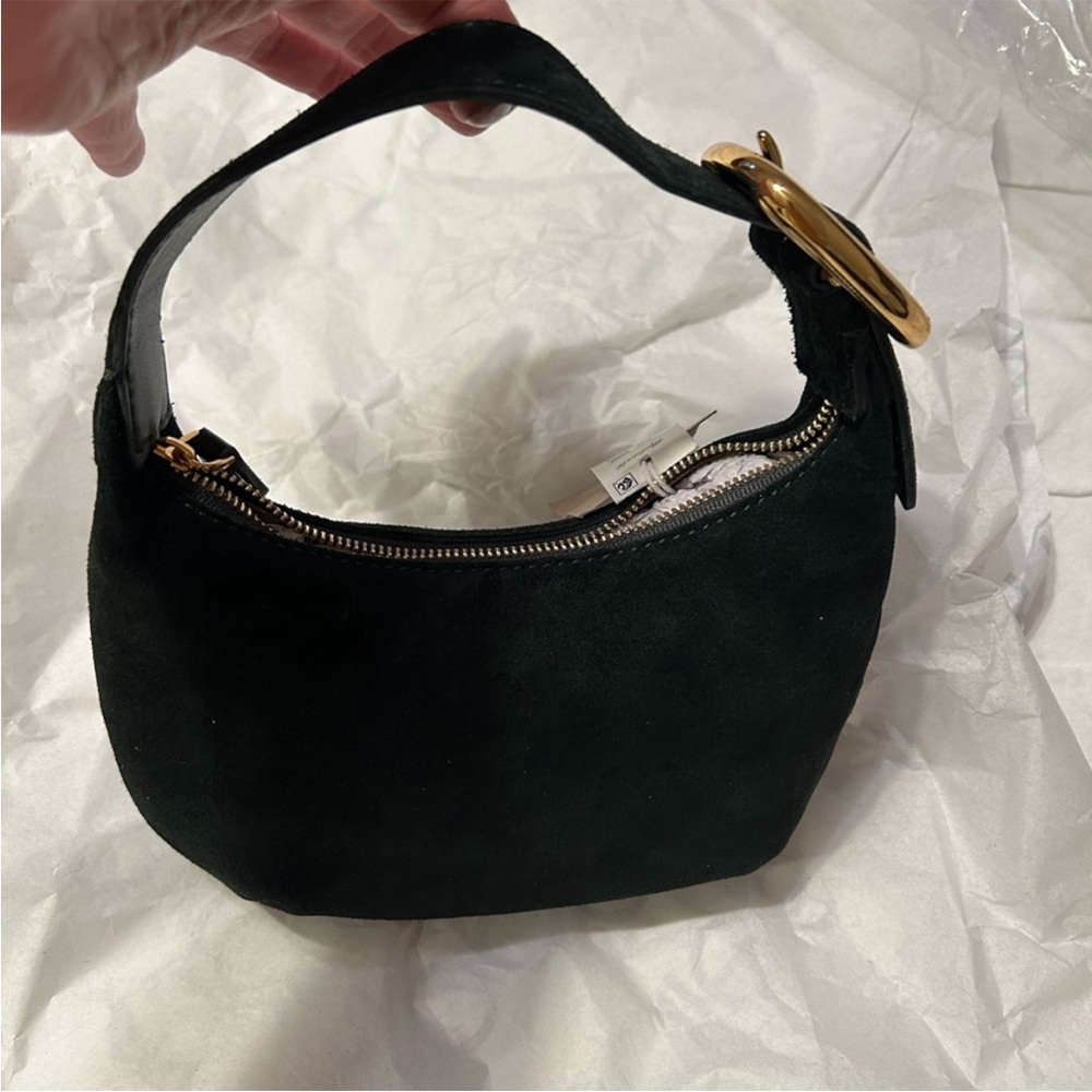 Madewell Suede Micro Buckle Hobo Bag -Luxury Forest color (NWT) - Picture 6 of 11